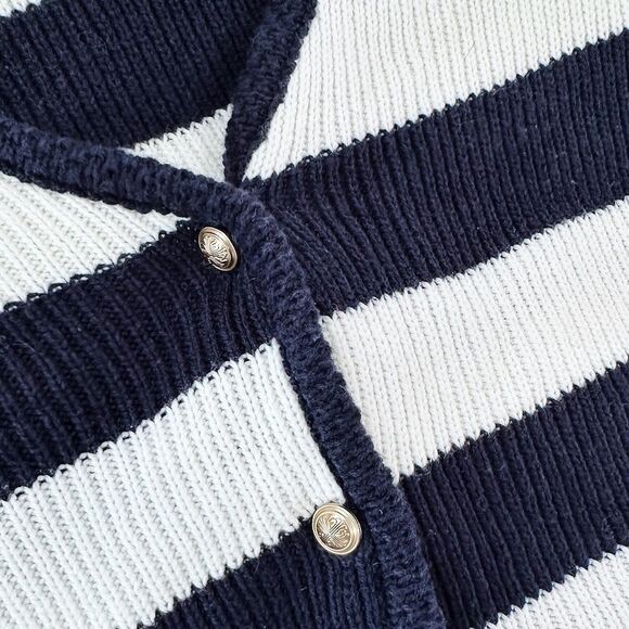 Sincerely Jules Navy and White Knit Vest - Picture 3 of 4